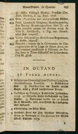In Octavo et Forma Minori