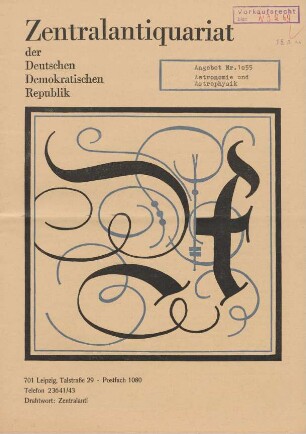 Nr. 1055: Astronomie und Astrophysik