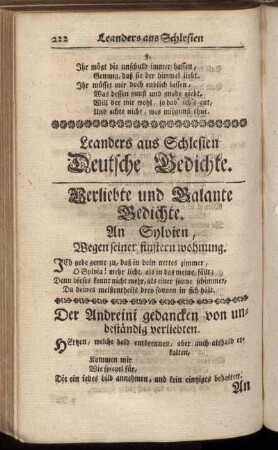 Verliebte und Galante Gedichte.