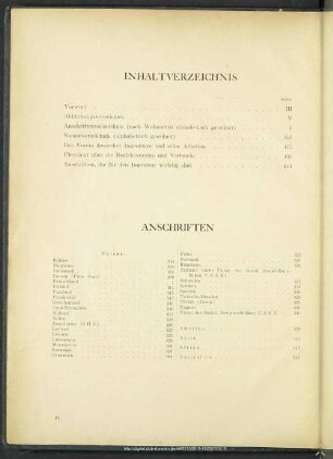 Anschriften