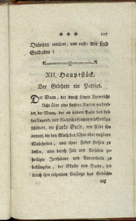 XII. Hauptstück. Der Gelehrte ein Patriot.