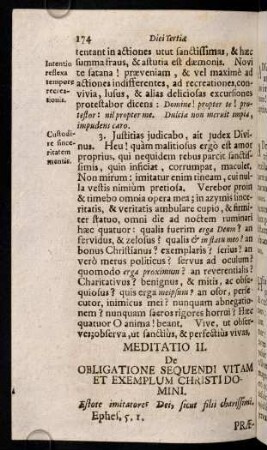 174-184, Diei Tertiae Meditatio II