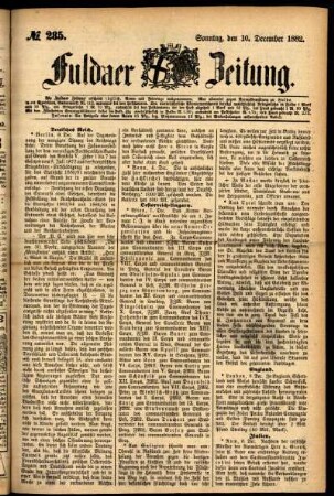 Ausgabe vom Sonntag, den 10. Dezember 1882.