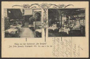 Ansichtskarte Restaurant "Der Burghof", Oranienstraße 140