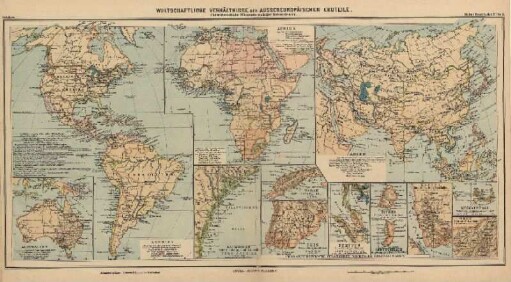 Wirtschaftliche Verhältnisse der Aussereuropäischen Erdteile, Australien, Amerika, Afrika, Asien, Charakteristische Pflanzorte wichtiger Kolonialwaren