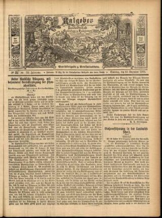 Ausgabe vom Sonntag, den 10. Dezember 1905.