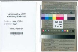 Entnazifizierung Heinrich Trier , geb. 09.04.1896 (Tanzlehrer)
