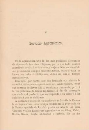 V Servicio Agronómico