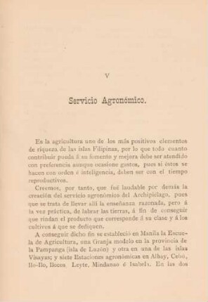 V Servicio Agronómico