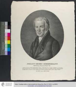 Johann Georg Zimmermann : Phil. Dr. Gymn. Darmstad. Prof. et Dir.