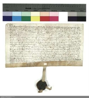 Revers der Brüder Georg und Johann Löw von Steinfurth bezüglich der Belehnung mit einem Freihof und sechseinhalb Huben Land in Echzell durch Balthasar [von Dernbach], Abt von Fulda