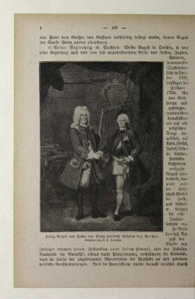 König August von Polen und König Friedrich Wilhelm von Preußen