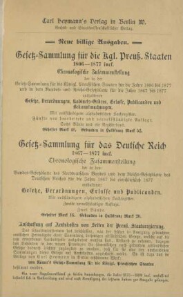 Carl Heymann's Verlag in Berlin W.