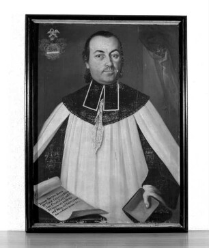 Porträt des Johann Baptist Geiger (1718-1774), Lizentiat der Theologie, Stiftskanoniker und Benefiziat bei Sankt Nikolaus im Spital in Schwäbisch Gmünd