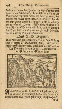 Das XLIX. Capitel. WIe Clemens gen Dampmartin zu dem König und Sultan zu Babylonia kam, ...