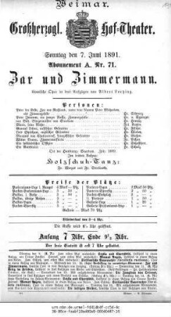 Zar und Zimmermann