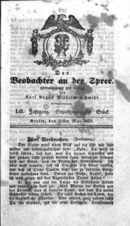 21. Stück, 23. Mai 1853