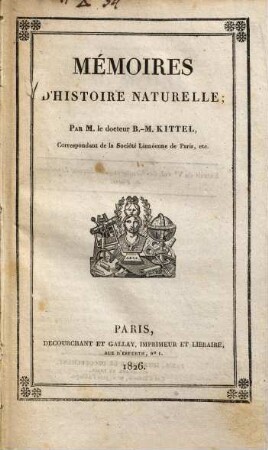 Mémoires d'histoire naturelle