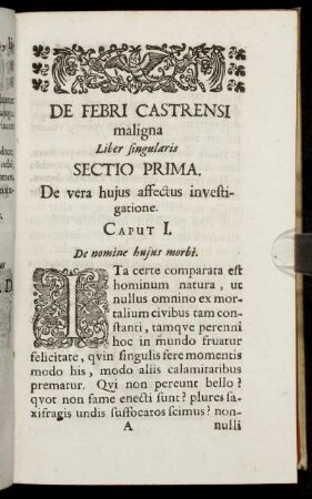 Sectio Prima. De vera hujus affectus investigatione.
