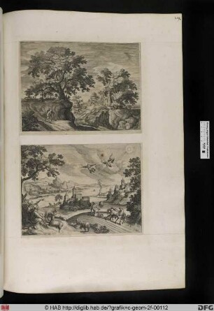 Landschaft mit Wanderer