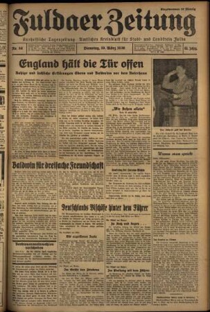 Erste Ausgabe vom Dienstag, den 10. März 1936.