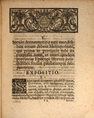 Novitatem regiminis monarchici in ecclesiam universam, Dissert. II.