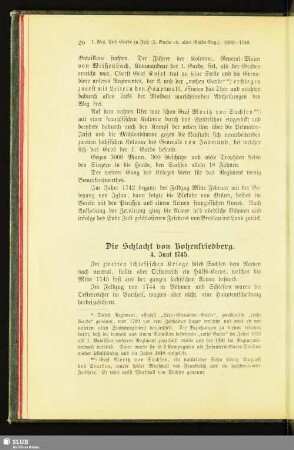 Die Schlacht von Hohenfriedberg. 4. Juni 1745