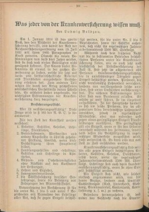 Was jeder von der Krankenversicherung wissen muß. Von Ludwig Boldzau.