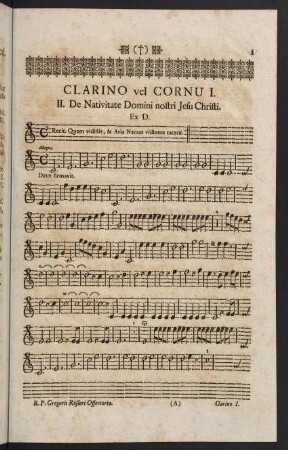 Clarino vel Cornu I.