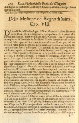 Cap. VIII. Della Missione del Regno di Siám
