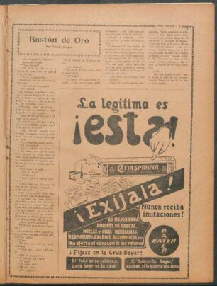 Bastón de oro