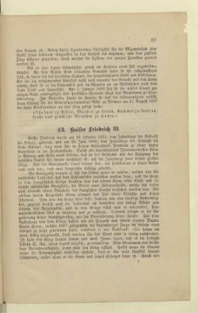42. Kaiser Friedrich III.