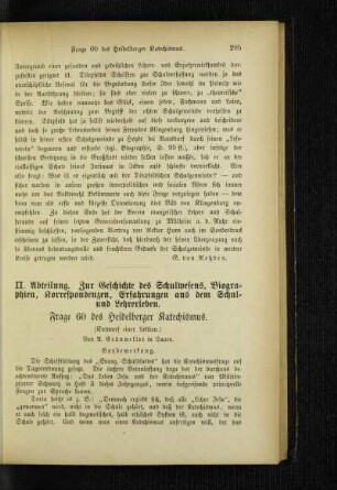 Frage 60 des Heidelberger Katechismus : (Entwurf einer Lektion)