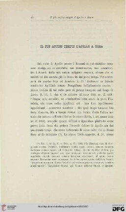 21: Il più antico tempio d'Apollo a Roma