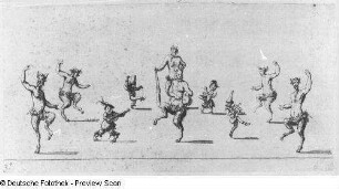 Ballett von Satyrn und Zwergen aus der Oper "Ulisse all'isola di Circe" von Giuseppe Zamponi. Brüssel 1650