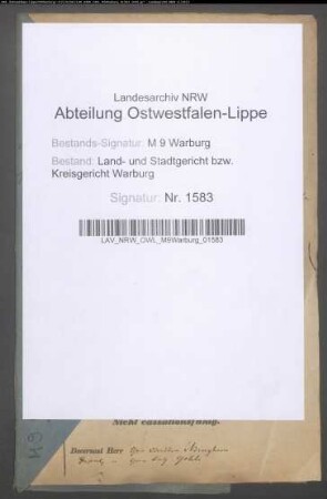 Erblasser: Menne, Anna Maria, geb. Kuhlmann: