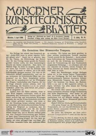 2: Ein Gutachten über Bössenroths Tempera