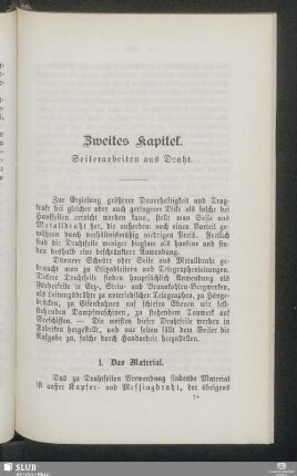 Zweites Kapitel. Seilerarbeiten aus Draht