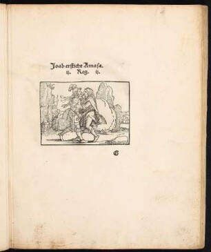 Holzschnitt: Joab ersticht Amasa. ii. Reg. ii.