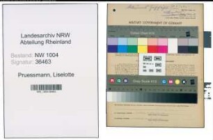 Entnazifizierung Liselotte Pruessmann , geb. 15.03.1905 (Kauffrau)