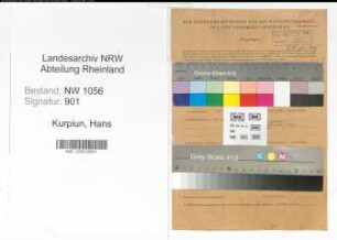 Entnazifizierung Hans Kurpiun , geb. 21.02.1905 (Ingenieur)