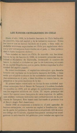 Los bancos extranjeros en Chile