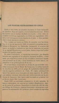 Los bancos extranjeros en Chile