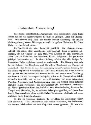 Hochgeehrte Versammlung! ...