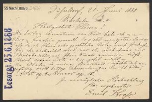 Brief an B. Schott's Söhne : 21.06.1888