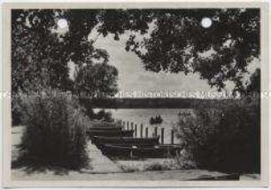 Neustettin, Bootssteg am Streitzigsee
