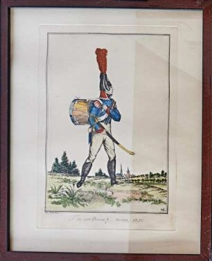 Tambour um 1810 Gerahmte Radierung