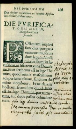 Die Purificationis Mariae ...