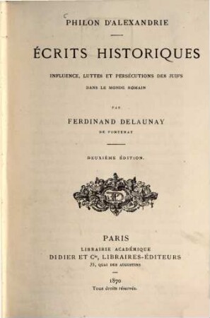 Écrits historiques : influences, luttes et persécutions des Juifs dans le monde romain