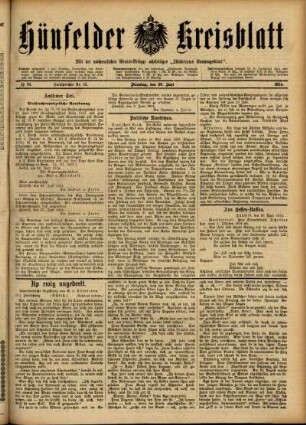 Ausgabe vom Dienstag, den 30. Juni 1914.